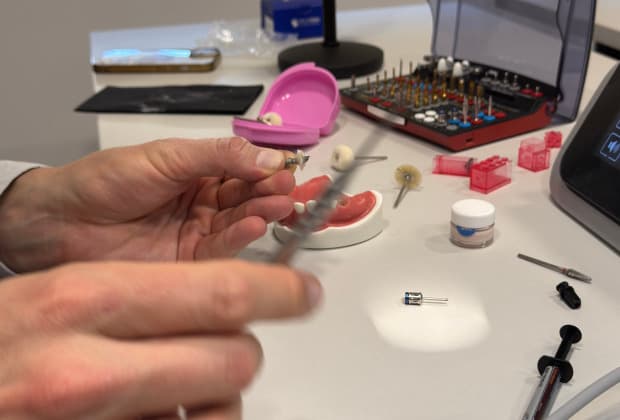 Dr. Yordan Mitev Demonstrates During the Course.