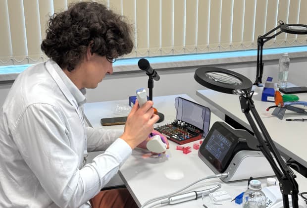 Dr. Yordan Mitev Conducting a Demonstration.